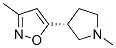 Isoxazole, 3-methyl-5-[(3R)-1-methyl-3-pyrrolidinyl]- (9CI) CAS#: 226088-55-7