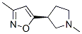 Isoxazole, 3-methyl-5-[(3S)-1-methyl-3-pyrrolidinyl]- (9CI) CAS#: 226088-59-1