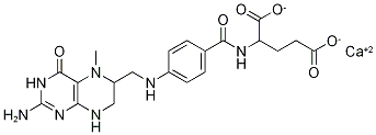 L-Glutamic acid, N-4-(2-amino-1,4,5,6,7,8-hexahydro-5-methyl-4-oxo-6-pteridinyl)methylaminobenzoyl-, calcium salt (1:1) CAS#: 26560-38-3