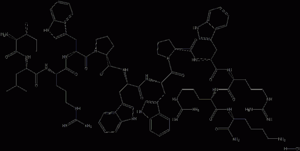 L-Isoleucyl-L-leucyl-L-arginyl-L-tryptophyl-L-prolyl-L-tryptophyl-L-tryptophyl-L-prolyl-L-tryptophyl-L-arginyl-L-arginyl-L-lysinamide hydrochloride CAS#: 269062-93-3