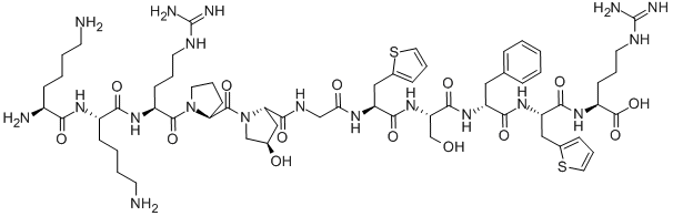 LYS-LYS-(HYP3,BETA-(2-THIENYL)-ALA5,8,D-PHE7)-BRADYKININ CAS#: 103412-40-4