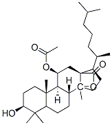 Lanostan-18-oic acid, 3beta,11beta-dihydroxy-, gamma-lactone, acetate CAS#: 24041-80-3