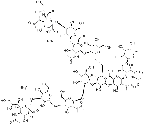 MANNOTRIOSE-(FUCOSYL-DI-[N-ACETYLGLUCOSAMINE]), BIS(SIALYL-GALACTOSYL-N-ACETYLGLUCOSAMINYL)-AMMONIUM SALT CAS#: 108341-22-6