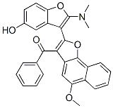 Methanone,  [2-[2-(dimethylamino)-5-hydroxy-3-benzofuranyl]-5-methoxynaphtho[1,2-b]furan-3-yl]phenyl- CAS#: 221206-37-7