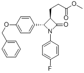 Methyl (3R,4S)-1-(4-fluorophenyl)-2-oxo-4-[4-(phenylmethoxy)phenyl]-3-azetidinepropanoate CAS#: 204589-80-0
