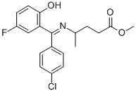 Methyl 4-(((4-chlorophenyl)(5-fluoro-2-hydroxyphenyl)methylene)amino)p entanoate CAS#: 104775-07-7