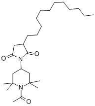 N-(1-ACETYL-2,2,6,6-TETRAMETHYL-4-PIPERIDINYL)-2-DODECYLSUCCINIMIDE CAS#: 106917-31-1