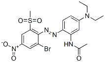 N-[2-[[2-bromo-6-(methylsulphonyl)-4-nitrophenyl]azo]-5-(diethylamino)phenyl]acetamide CAS#: 25986-44-1