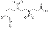N-(2-((5-Diazo-4-oxopentyl)nitroamino)ethyl)-N-nitro-beta-alanine CAS#: 102516-67-6