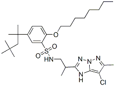 N-[2-(7-Chloro-6-methyl-1H-pyrazolo[1,5-b][1,2,4]triazol-2-yl)propyl]-2-octyloxy-5-(1,1,3,3-tetramethylbutyl)benzenesulfonamide CAS#: 101217-11-2