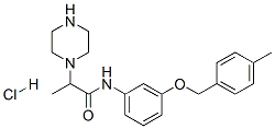 N-[3-[(4-methylphenyl)methoxy]phenyl]-2-piperazin-1-yl-propanamide hyd rochloride CAS#: 19644-91-8