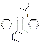 N-(3-Ethyl-3,4,4-triphenyloxetan-2-ylidene)butan-2-amine CAS#: 14316-99-5