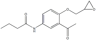 N-[3-acetyl-4-(oxiranylmethoxy)phenyl]butyramide CAS#: 28197-66-2