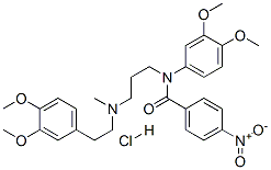 N-(3,4-dimethoxyphenyl)-N-[3-[2-(3,4-dimethoxyphenyl)ethyl-methyl-amin o]propyl]-4-nitro-benzamide hydrochloride CAS#: 113241-47-7
