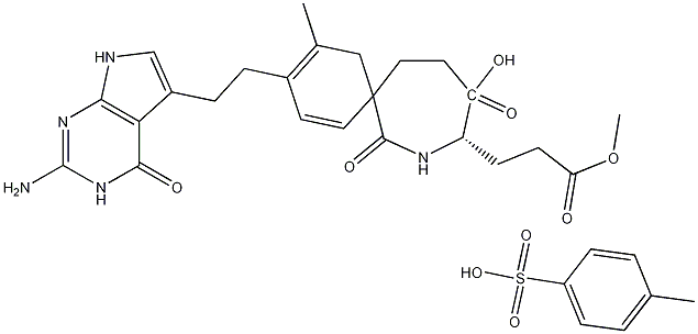 N-[4-[2-(2-Amino-4,7-dihydro-4-oxo-3H-pyrrolo[2,3-d]pyrimidin-5-yl)ethyl]benzoyl]-L-glutamic acid 1,1'-(1,2-ethanediyl) 5,5'-dimethyl ester 4-methylbenzenesulfonate CAS#: 1158917-06-6