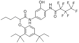 N-[4-(2,2,3,3,4,4,4-HEPTAFLUOROBUTYRAMIDO)-3-HYDROXYPHENYL]-2-(2,4-DI-T-PENTYLPHENOXY)HEXANAMIDE CAS#: 2923-93-5