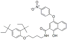 N-[4-(2,4-di-tert-pentylphenoxy)butyl]-1-hydroxy-4-(p-nitrophenoxy)-2-naphthoamide CAS#: 18643-47-5