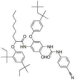 N-[4-[3-(4-Cyanophenyl)ureido]-5-hydroxy-2-[4-(1,1,3,3-tetramethylbutyl)phenoxy]phenyl]-2-(2,4-di-tert-pentylphenoxy)octanamide CAS#: 103425-88-3