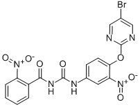 N-(((4-((5-Bromo-2-pyrimidinyl)oxy)-3-nitrophenyl)amino)carbonyl)-2-ni trobenzamide CAS#: 103829-01-2