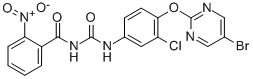 N-(4-(5-bromo-2-pyrimidinyloxy)-3-chlorophenyl)-N'-(2-nitrobenzoyl)urea CAS#: 105128-93-6