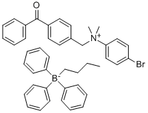 N-(4-[BENZOYL]BENZYL)-N-(4-BROMO PHENYL)-N,N-DIMETHYLAMMONIUM BUTYLTRIPHENYL BORATE CAS#: 216067-09-3