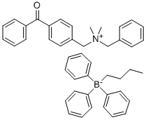 N-(4-[BENZOYL]BENZYL)-N-BENZYL-N,N-DIMETHYL AMMONIUM BUTYLTRIPHENYL BORATE CAS#: 219733-15-0