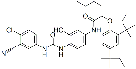 N-(4-Chloro-3-cyanophenyl)-N'-[4-[2-(2,4-di-tert-pentylphenoxy)hexanoylamino]-2-hydroxyphenyl]urea CAS#: 103576-30-3