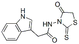 N-(4-Oxo-2-thioxothiazolidin-3-yl)-1H-indole-3-acetamide CAS#: 1438-20-6