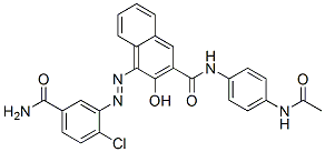 N-[4-(acetylamino)phenyl]-4-[[5-(aminocarbonyl)-2-chlorophenyl]azo]-3-hydroxynaphthalene-2-carboxamide CAS#: 12236-64-5
