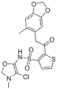 N-(4-chloro-3-methyl-oxazol-5-yl)-2-[2-(6-methylbenzo[1,3]dioxol-5-yl)acetyl]thiophene-3-sulfonamide CAS#: 210421-64-0