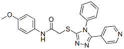 N-(4-methoxyphenyl)-2-[(4-phenyl-5-pyridin-4-yl-1,2,4-triazol-3-yl)sul fanyl]acetamide CAS#: 113518-49-3