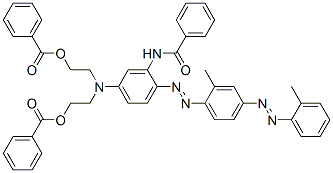 N-[5-[Bis[2-(benzoyloxy)ethyl]amino]-2-[[2-methyl-4-[(2-methylphenyl)azo]phenyl]azo]phenyl]benzamide CAS#: 29308-56-3