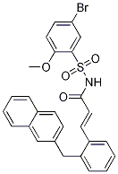N-[(5-Bromo-2-methoxyphenyl)sulfonyl]-3-[2-(2-naphthalenylmethyl)phenyl]-2-propenamide CAS#: 244101-02-8