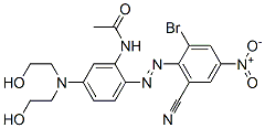 N-[5-[bis(2-hydroxyethyl)amino]-2-[(2-bromo-6-cyano-4-nitrophenyl)azo]phenyl]acetamide CAS#: 14071-35-3