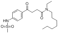N-Ethyl-N-heptyl-4-[(4-Mesylamino)phenyl]-4-oxobutanamide CAS#: 100632-58-4