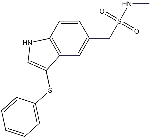 N-Methyl-3-(phenylthio)-1H-indole-5-methanesulfonamide CAS#: 103654-21-3
