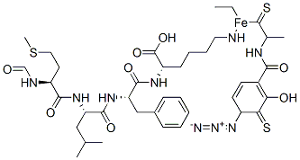 N-formyl-methionylleucyl-phenylalanyl-N(epsilon)-(2-(4-azidosalicylamido)ethyl-1,3'-dithiopropionyl)lysine CAS#: 104234-99-3