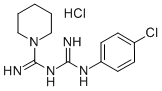 N-((p-Chlorophenyl)amidino)-1-piperidinecarboxamidine hydrochloride CAS#: 19803-79-3