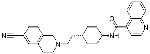 N-[trans-4-[2-(6-Cyano-3,4-dihydro-2(1H)-isoquinolinyl)ethyl]cyclohexyl]-4-quinolinecarboxamide CAS#: 215803-78-4