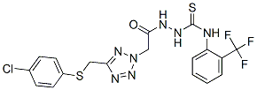 N1-[2-(TRIFLUOROMETHYL)PHENYL]-2-[2-(5-{[(4-CHLOROPHENYL)THIO]METHYL}-2H-1,2,3,4-TETRAAZOL-2-YL)ACETYL]HYDRAZINE-1-CARBOTHIOAMIDE CAS#: 262296-64-0