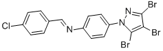 N1-(4-CHLOROBENZYLIDENE)-4-(3,4,5-TRIBROMO-1H-PYRAZOL-1-YL)ANILINE CAS#: 219793-55-2