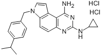 N3-CYCLOPROPYL-7-[[4-(1-METHYLETHYL)PHENYL]METHYL]-7H-PYRROLO[3,2-F]QUINAZOLINE-1,3-DIAMINE DIHYDROCHLORIDE CAS#: 245520-69-8