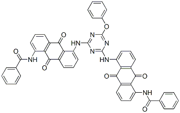N,N'-[(6-phenoxy-1,3,5-triazine-2,4-diyl)bis[imino(9,10-dihydro-9,10-dioxoanthracene-5,1-diyl)]]bis(benzamide) CAS#: 2469-87-6