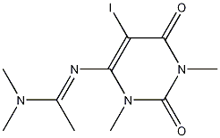 N,N-Dimethyl-N'-(1,2,3,6-tetrahydro-5-iodo-1,3-dimethyl-2,6-dioxo-4-pyrimidinyl) ethanimidamide CAS#: 262359-45-5