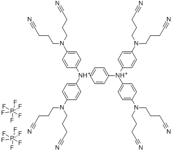 N,N,N'',N''-TETRAKIS[4-BIS(3-CYANOPROPYL)AMINOPHENYL]-P-PHENYLENEDIAMINIUM DIHEXAFLUOROPHOSPHATE CAS#: 253267-46-8