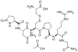 PGLU-ASN-CYS[CYS]-PRO-ARG-GLY-NH2 ACETATE SALT CAS#: 100930-16-3