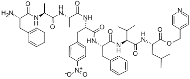 PHE-ALA-ALA-P-NITRO-PHE-PHE-VAL-LEU 4-PYRIDYLMETHYL ESTER CAS#: 115389-04-3
