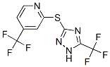 PYRIDINE, 4-(TRIFLUOROMETHYL)-2-[[5-(TRIFLUOROMETHYL)-1H-1,2,4-TRIAZOL-3-YL]THIO]- CAS#: 263336-44-3