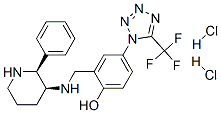 Phenol, 2-[[(2-phenyl-3-piperidinyl)amino]methyl]-4-[5-(trifluoromethyl)-1H-tetrazol-1-yl]-, dihydrochloride, (2S-cis)- CAS#: 262598-97-0