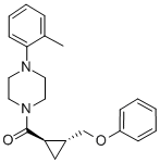 Piperazine, 1-(2-methylphenyl)-4-((2-(phenoxymethyl)cyclopropyl)carbon yl)-, trans- CAS#: 102617-04-9